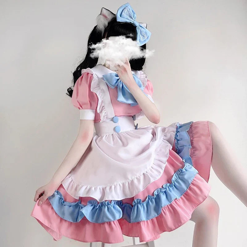 Lolita Dress Maid Dress Plus Size Skirt Cute Big Bow Girl Dress Cosplay Costumes Boys Clothing Party Suit Ladies Dress Cat Paw