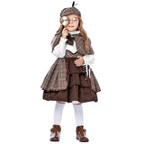 Lolita clothing children's detective Sherlock Holmes suit including shawl glasses British college style cos clothing