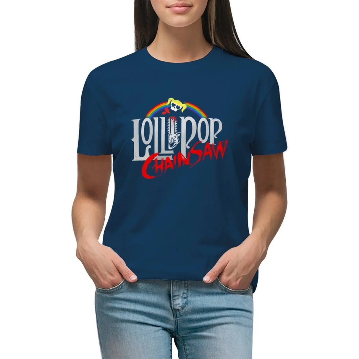 Lollipop Chainsaw T-shirt funny vintage clothes Women's clothing
