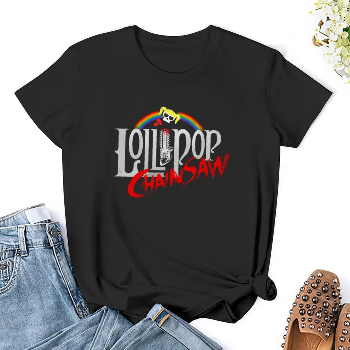 Lollipop Chainsaw T-shirt funny vintage clothes Women's clothing
