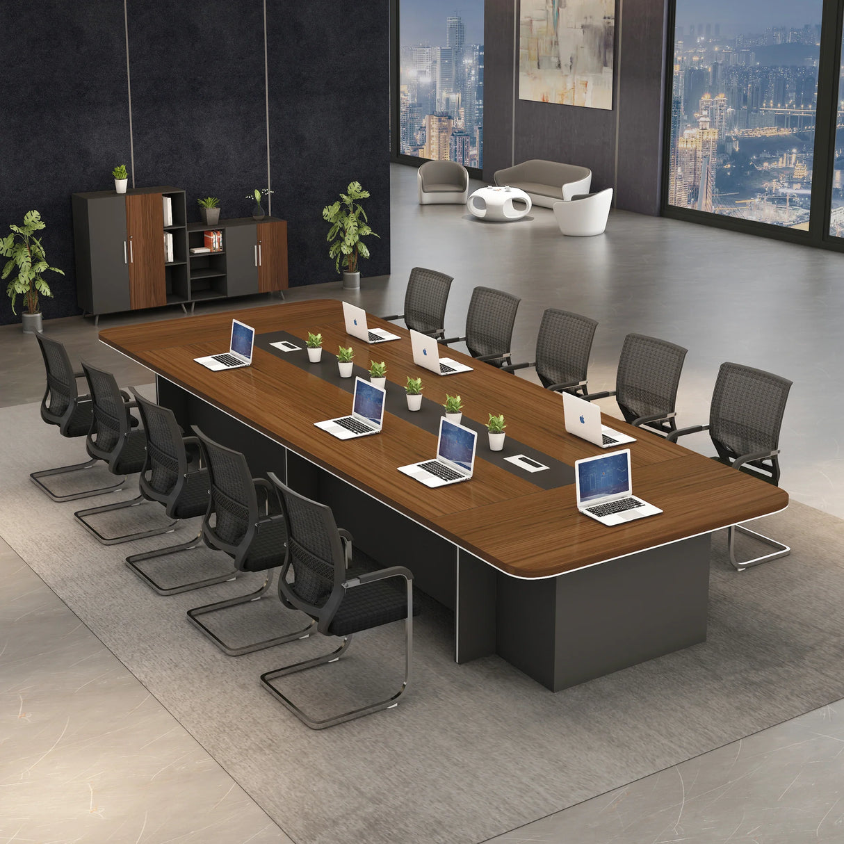 Long Meeting Office Table Modern Conference Table Chairs Set Office Furniture Commercial For Meeting Room Desk Hotel Training