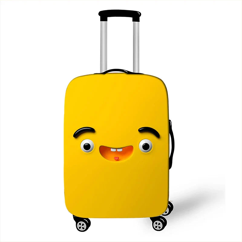 Luggage Cover Funny Expression Print Protective Sheath Travel Suitcase Elastic Dust Cases Fit 18 - 32 Inches Baggage Accessorie