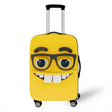 Luggage Cover Funny Expression Print Protective Sheath Travel Suitcase Elastic Dust Cases Fit 18 - 32 Inches Baggage Accessorie