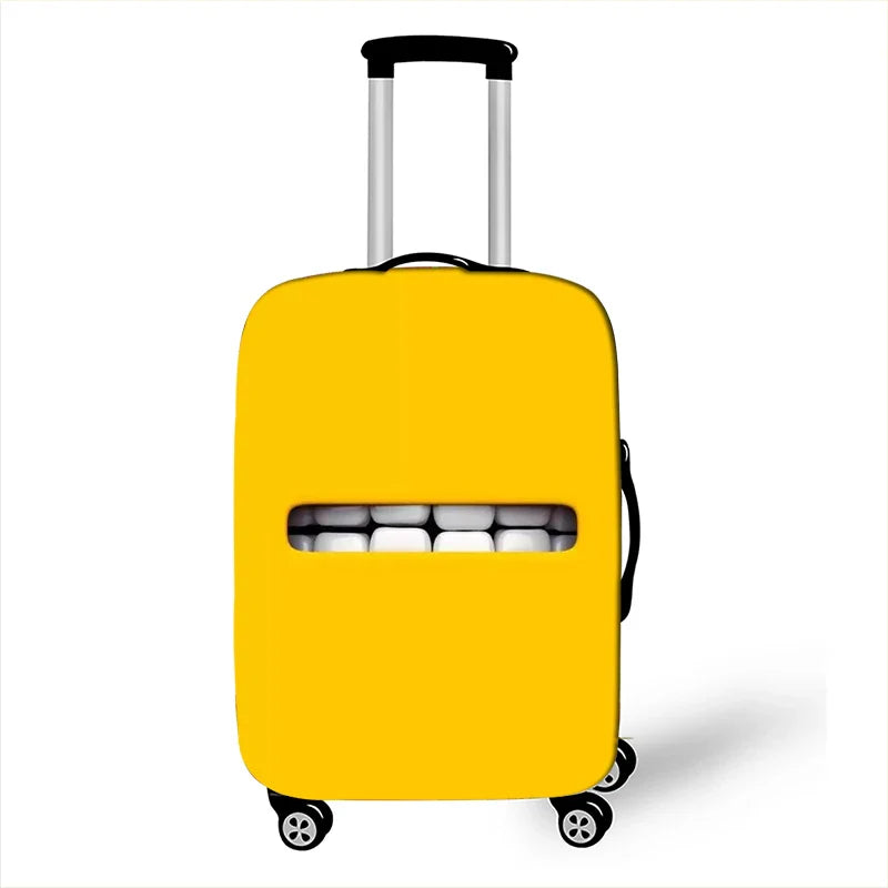 Luggage Cover Funny Expression Print Protective Sheath Travel Suitcase Elastic Dust Cases Fit 18 - 32 Inches Baggage Accessorie