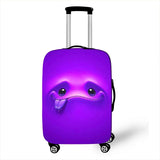 Luggage Cover Funny Expression Print Protective Sheath Travel Suitcase Elastic Dust Cases Fit 18 - 32 Inches Baggage Accessorie