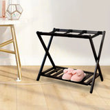 Luggage Rack Floor Standing with Shoes Shelf Suitcase Stand for Hotel Travel Home Heavy Duty Extra Wide Shelf Shoes Guest