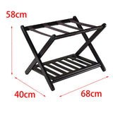 Luggage Rack Floor Standing with Shoes Shelf Suitcase Stand for Hotel Travel Home Heavy Duty Extra Wide Shelf Shoes Guest