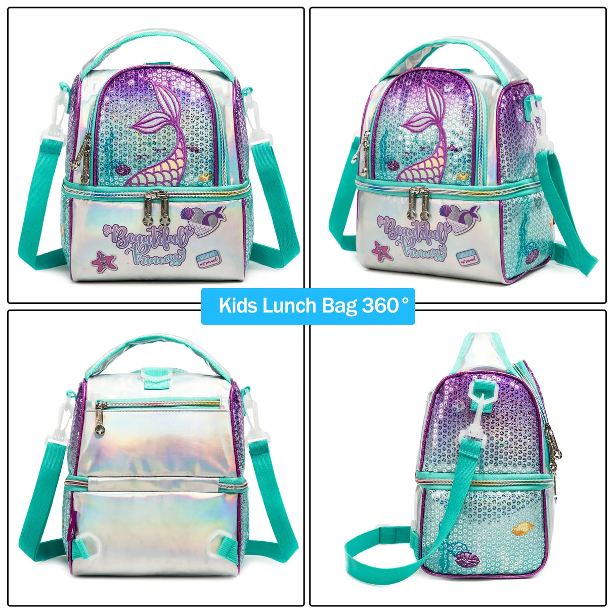 Lunch Bag for Kids Insulated Bag Tote with Lunch Bag Food Bag High-quality Double-layer Large-capacity Waterproof