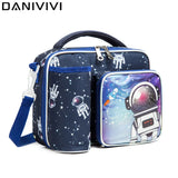 Lunch Box Universe Pattern Lunch Bags for Kids Boys Fashion Design Enough Capacity Multifunction Loncheras Lunchbox School Child