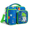 Lunch Box for Kids Cute Space Dinosaur Lunch Bags for Boys with Bottle Pockets Enough Capacity Lancheira Escolar Infantil 2022