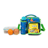 Lunch Box for Kids Cute Space Dinosaur Lunch Bags for Boys with Bottle Pockets Enough Capacity Lancheira Escolar Infantil 2022