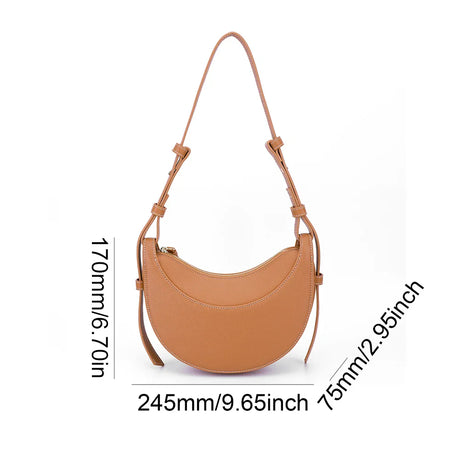 Luxury Brand Handbag for Women Shoulder Bag Designer Hobo Half Moon Crescent Bag New PU Leather Saddle Crossbody Bag Women's Bag