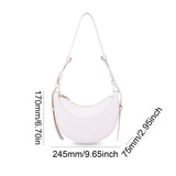 Luxury Brand Handbag for Women Shoulder Bag Designer Hobo Half Moon Crescent Bag New PU Leather Saddle Crossbody Bag Women's Bag