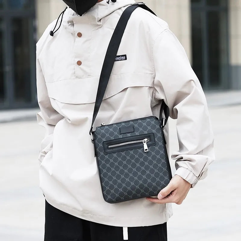 Luxury Brand Men Crossbody Bags for Men Bags Leather Casual Shoulder Bags Man Messenger Bag Business Male Purse Sling Pack