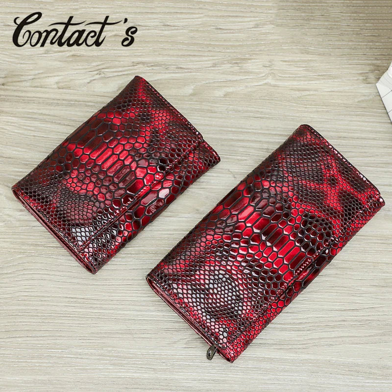 Luxury Brand Women Clutch Wallets Genuine Leather Snake Pattern Print Long Coin Purse Female Cell Phone Holder Bag Dollar Price