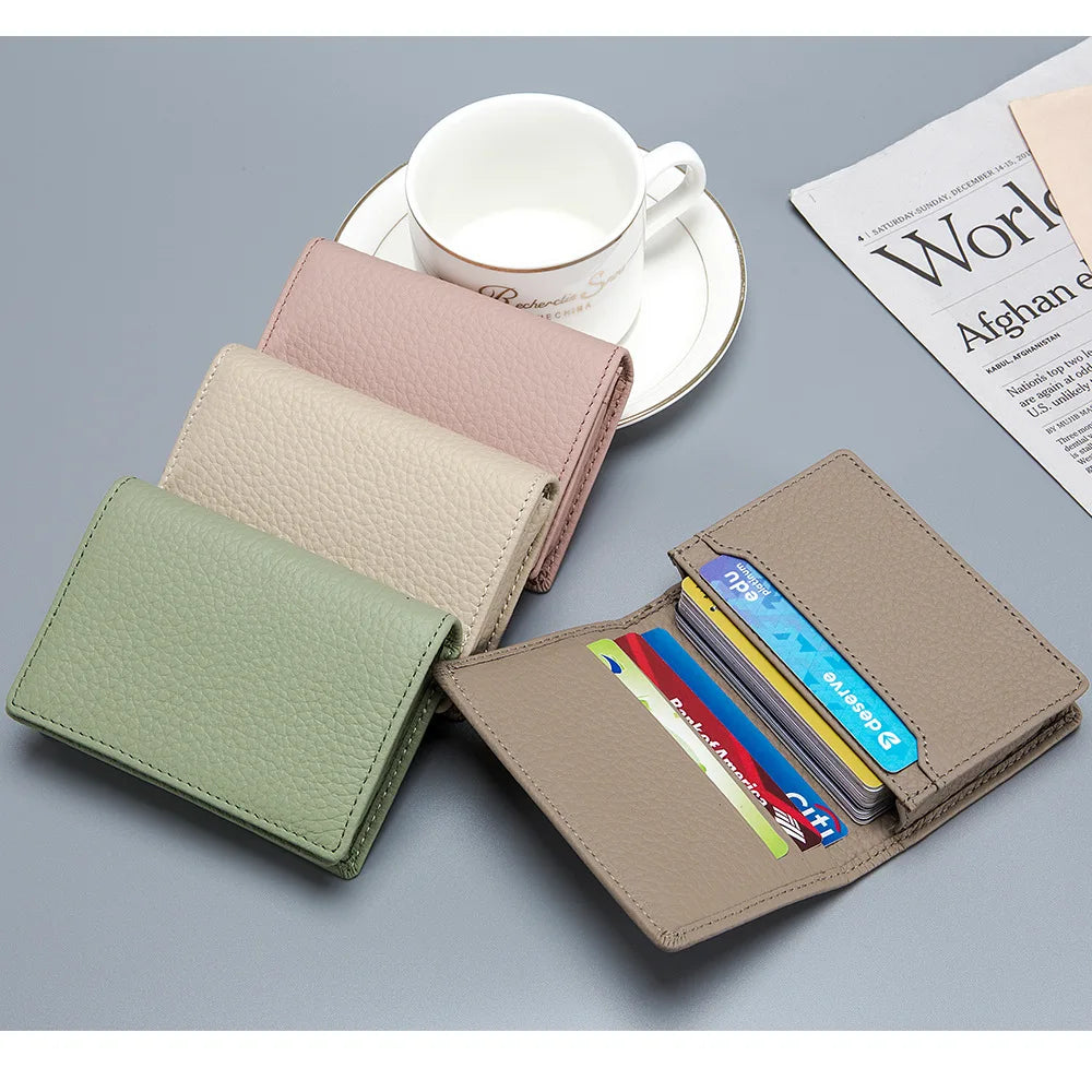 Luxury Fashion Genuine Leather Card Wallets Men Credit Card Holders Women Card&ID Holder Male Organizer Business Cards Case Bag