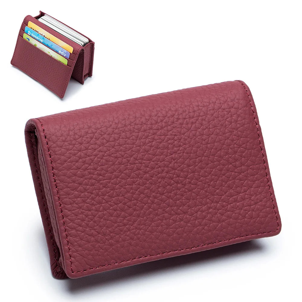 Luxury Fashion Genuine Leather Card Wallets Men Credit Card Holders Women Card&ID Holder Male Organizer Business Cards Case Bag