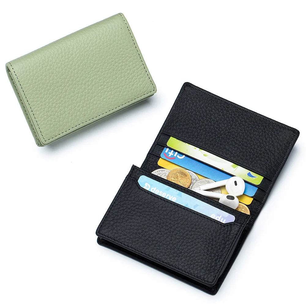 Luxury Fashion Genuine Leather Card Wallets Men Credit Card Holders Women Card&ID Holder Male Organizer Business Cards Case Bag