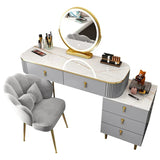 Luxury Laden Dressing Table Mirror Led Wood Mobile Vanity Multifunction Dressing Table Corner Meuble De Chambre Girls Furniture