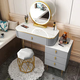 Luxury Laden Dressing Table Mirror Led Wood Mobile Vanity Multifunction Dressing Table Corner Meuble De Chambre Girls Furniture