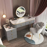 Luxury Laden Dressing Table Mirror Led Wood Mobile Vanity Multifunction Dressing Table Corner Meuble De Chambre Girls Furniture