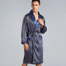 Luxury Men's Silky Satin Kimono Robe 5XL Long Sleeve Sleepwear Bathrobe Oversized Satin Nightgown Summer Home Clothes