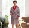 Luxury Men's Silky Satin Kimono Robe 5XL Long Sleeve Sleepwear Bathrobe Oversized Satin Nightgown Summer Home Clothes