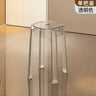 Luxury Plastic Transparent Stool, Household Thickened Folding Round Stool, Simple Living Room Bench, Dining Chair, Acrylic Chair