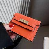 Luxury Women's Leather Business Card Holder 2023 New Small and Large Capacity Women's Card Bag Premium Leather Card Bag