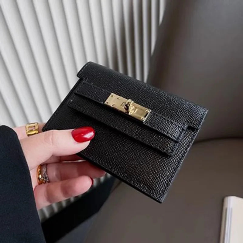 Luxury Women's Leather Business Card Holder 2023 New Small and Large Capacity Women's Card Bag Premium Leather Card Bag