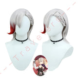 Lyney Cosplay Genshin Impact Costume Wig Fontaine Lyney Leather Magician Uniform Short Hair Glove Twins Halloween Carnival Game