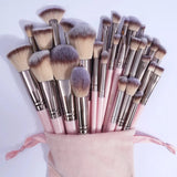 MAANGE 30pcs Professional Makeup Brush Set Foundation Concealers Eye Shadows Powder Blush Blending Brushes Beauty Tools with Bag