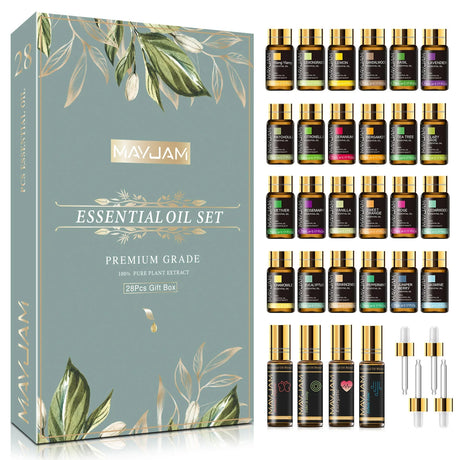 MAYJAM 35PCS 28PCS 20PCS Essential Oils Gift Set For Relaxing Bloom Skin Care/Hair Care/Massage/Humidifier/Diffuser Aroma Oils