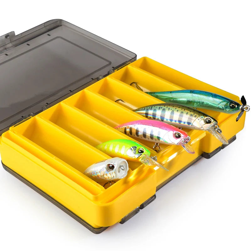 MEREKING Fishing Box 12 Compartments Fishing Accessories Lure Hook Boxes Storage Double Sided High Strength Fishing Tackle Box