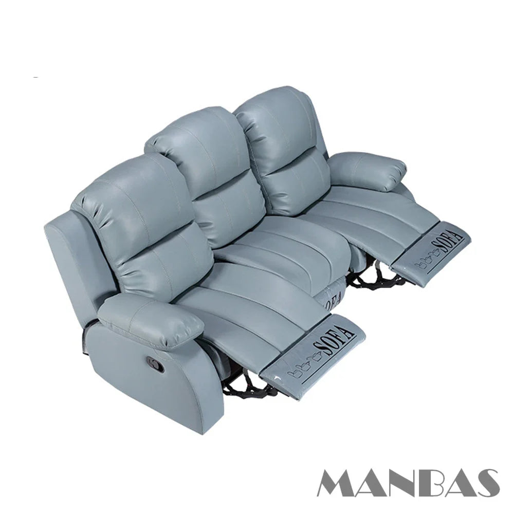 MINGDIBAO Manual / Electric Recliner Sofa Genuine Leather Couch for Livingroom Theater Seat Cinema Recliner Multifunctional Sofa