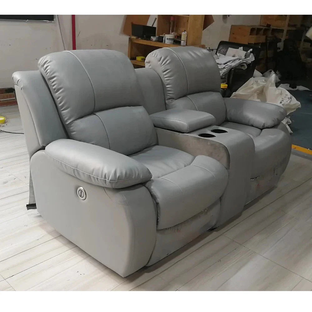 MINGDIBAO Manual / Electric Recliner Sofa Genuine Leather Couch for Livingroom Theater Seat Cinema Recliner Multifunctional Sofa