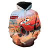 MINISO Hoodie Pixar Cars Lightning McQueen 3D Printing Sweatshirts Boys Girls Hooded Fashion Cartoon Sweatshirt Oversized Hoodie