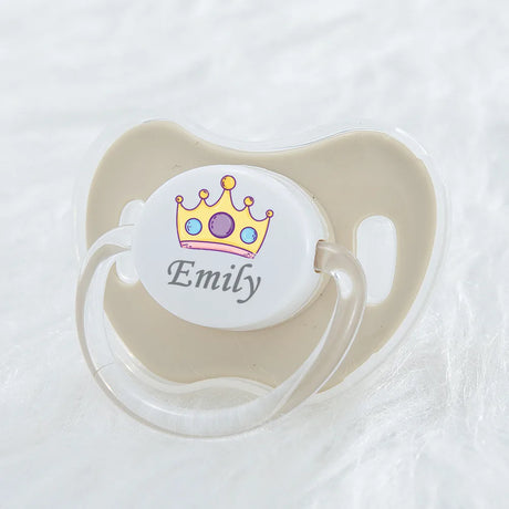 MIYOCAR personalized any name colorful lovely crown pacifier dummy BPA free unique gift for new born baby shower
