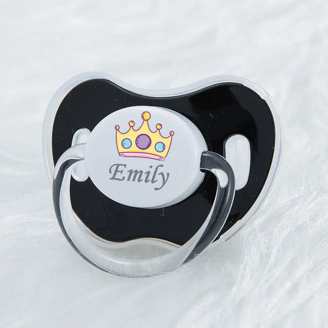 MIYOCAR personalized any name colorful lovely crown pacifier dummy BPA free unique gift for new born baby shower