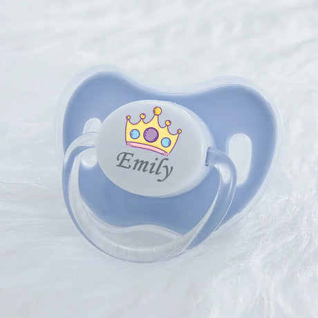 MIYOCAR personalized any name colorful lovely crown pacifier dummy BPA free unique gift for new born baby shower