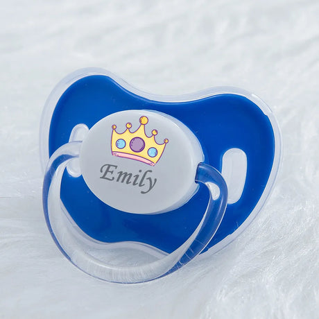 MIYOCAR personalized any name colorful lovely crown pacifier dummy BPA free unique gift for new born baby shower