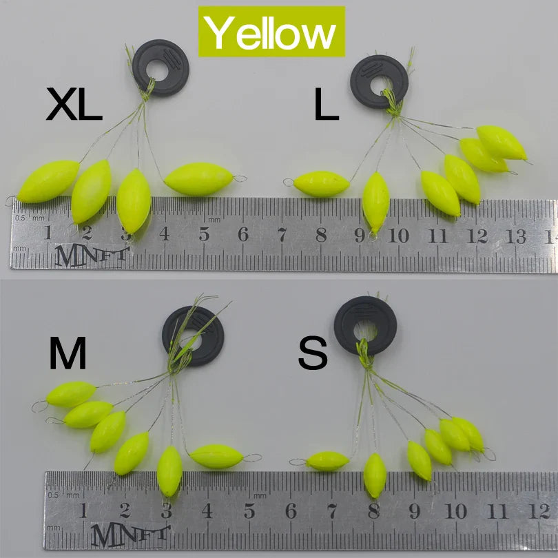 MNFT 60Pcs Seven-star Oval Mini Fishing Float Space Beans Easy Use Floater Are Put On The Like A Stopper And Be Fixed