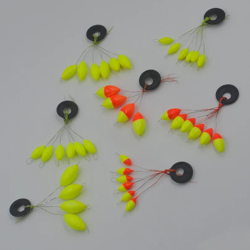 MNFT 60Pcs Seven-star Oval Mini Fishing Float Space Beans Easy Use Floater Are Put On The Like A Stopper And Be Fixed