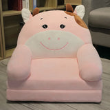 MOMO Children Sofa Cute Cartoon Lazy Folding Small Sofa Bed Girl Princess Baby Toddler Dual-purpose Small Child Seat