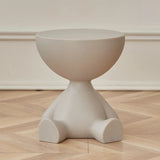 MOMO Cream Style Small Flat Tea Table Small Household Sofa Side Table Celebrity INS Designer Bedroom Plastic Cute Side Table