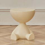 MOMO Cream Style Small Flat Tea Table Small Household Sofa Side Table Celebrity INS Designer Bedroom Plastic Cute Side Table