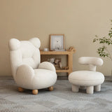 MOMO Lamb Velvet Cream Children's Bear Sofa Chair Cute Baby Single Cartoon Seat Mini Lazy Small Sofa Modern Simplicity