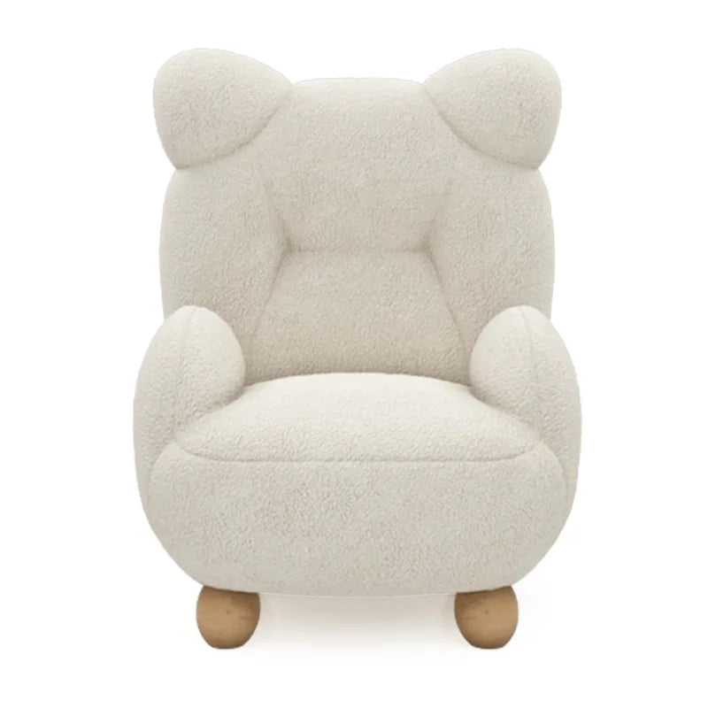 MOMO Lamb Velvet Cream Children's Bear Sofa Chair Cute Baby Single Cartoon Seat Mini Lazy Small Sofa Modern Simplicity