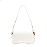 MOODS Flap Crossbody Bags For Women Pure Color PU Leather Armpit Shoulder Bag 2023 Latest Fashion Small Saddle Handbags Female