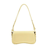 MOODS Flap Crossbody Bags For Women Pure Color PU Leather Armpit Shoulder Bag 2023 Latest Fashion Small Saddle Handbags Female